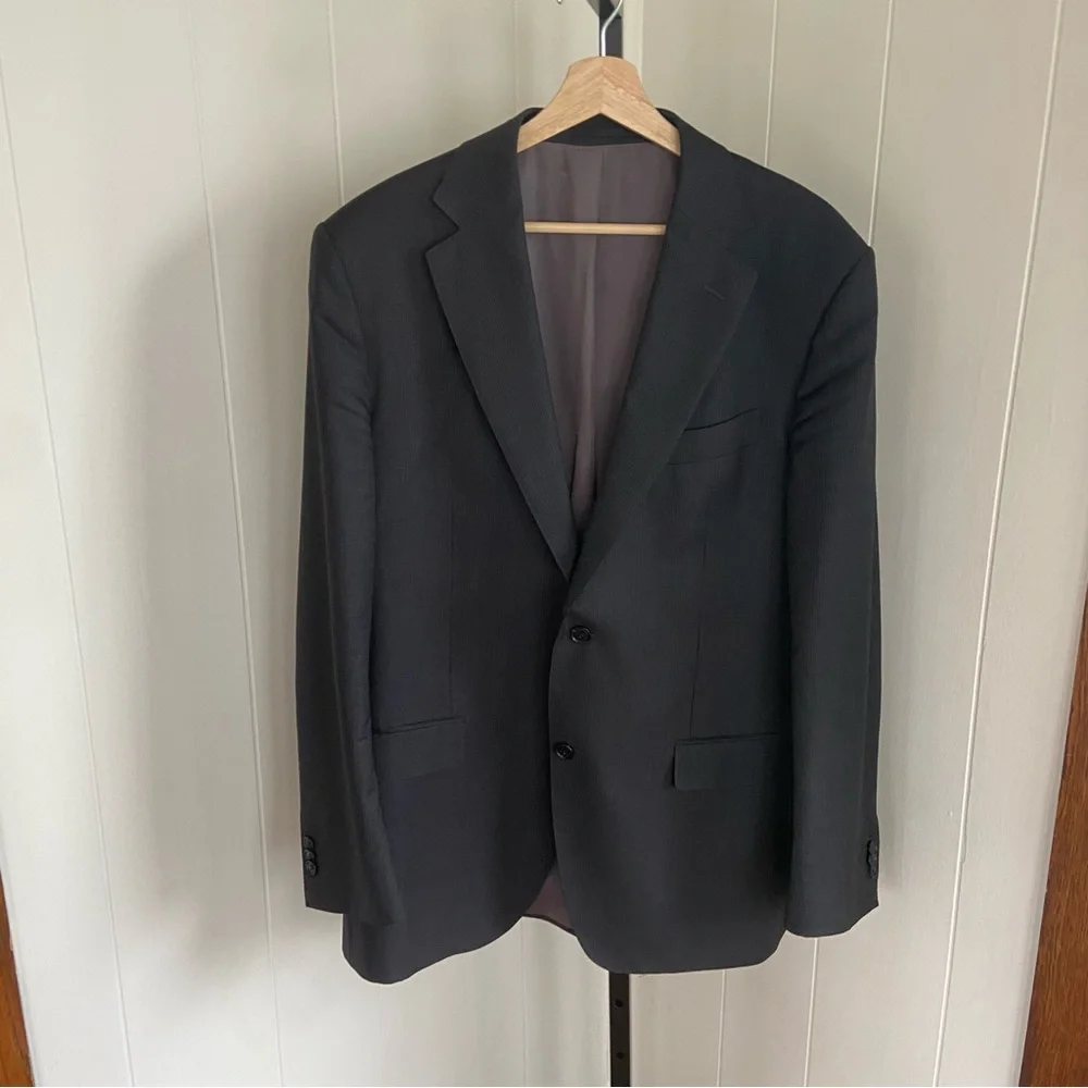 SUITSUPPLY Gray Stripe Super 110s Wool Vitale Barberis Canonico Sport Coat 42L - Picture 2 of 10